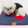 Square Foam Cushion Dark Blue Not Afraid Catch 1pcs/lot - Dog Mat Dog Bed Pet House Bone Pattern